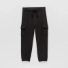 Okie Dokie Cargo Toddler & Little Boys Cuffed Regular Fit French Terry Jogger Pant In Black