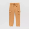 Okie Dokie Cargo Toddler & Little Boys Cuffed Regular Fit French Terry Jogger Pant In Brown