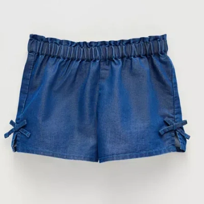 Okie Dokie Chambray Toddler & Little Girls Pull-on Short In Blue