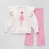 Okie Dokie Fleece Toddler & Little Girls 2-pc. Pant Set In White