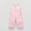Okie Dokie Girls Water Resistant Heavyweight Snow Bib In Pink