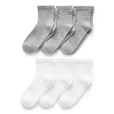 Okie Dokie Little & Big Kid Boys Multi-pack 6 Pair Quarter Ankle Socks