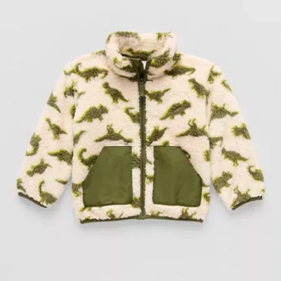 Okie Dokie Sherpa Toddler & Little Boys Midweight Jacket In White