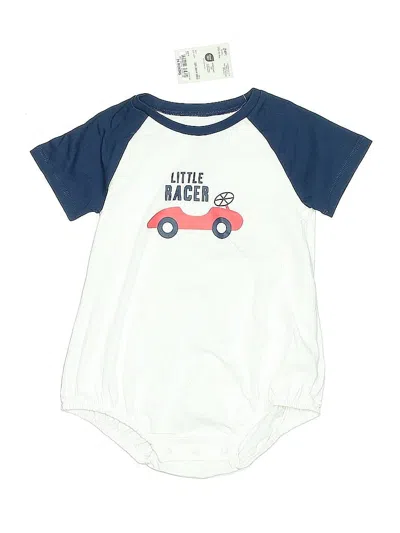 Pre-owned Okie Dokie Kids' Short Sleeve Onesie In Blue