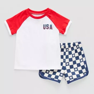 Okie Dokie Toddler & Little Boys 2-pc. Short Set In Red