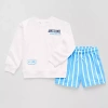Okie Dokie Toddler & Little Boys 2-pc. Short Set In White