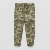 Okie Dokie Toddler & Little Boys Adjustable Waist Cinched Cargo Pant In Green