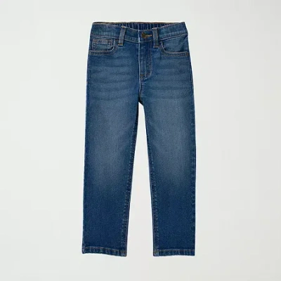 Okie Dokie Babies' Toddler & Little Boys Adjustable Waist Straight Leg Jean In Blue