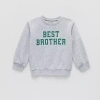 Okie Dokie Toddler & Little Boys Crew Neck Fleece Long Sleeve Sweatshirt In Gray