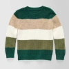 Okie Dokie Toddler & Little Boys Crew Neck Long Sleeve Pullover Sweater In Green
