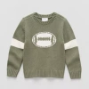 Okie Dokie Toddler & Little Boys Crew Neck Long Sleeve Pullover Sweater In Green