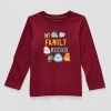 Okie Dokie Toddler & Little Boys Crew Neck Long Sleeve Regular Fit Graphic T-shirt In Red