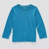 Okie Dokie Toddler & Little Boys Crew Neck Long Sleeve T-shirt In Blue