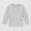Okie Dokie Toddler & Little Boys Crew Neck Long Sleeve T-shirt In Gray