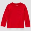 Okie Dokie Toddler & Little Boys Crew Neck Long Sleeve T-shirt In Red