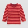 Okie Dokie Toddler & Little Boys Crew Neck Long Sleeve T-shirt In Red