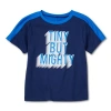 Okie Dokie Toddler & Little Boys Crew Neck Short Sleeve Regular Fit Graphic T-shirt In Blue