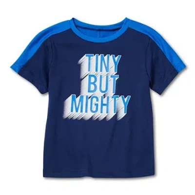 Okie Dokie Toddler & Little Boys Crew Neck Short Sleeve Regular Fit Graphic T-shirt In Blue