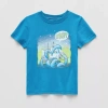 Okie Dokie Toddler & Little Boys Crew Neck Short Sleeve Regular Fit Graphic T-shirt In Blue