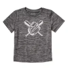 Okie Dokie Toddler & Little Boys Crew Neck Short Sleeve Regular Fit Graphic T-shirt In Gray