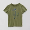 Okie Dokie Toddler & Little Boys Crew Neck Short Sleeve Regular Fit Graphic T-shirt In Green