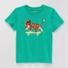 Okie Dokie Toddler & Little Boys Crew Neck Short Sleeve Regular Fit Graphic T-shirt In Green