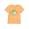 Okie Dokie Toddler & Little Boys Crew Neck Short Sleeve Regular Fit Graphic T-shirt In Orange
