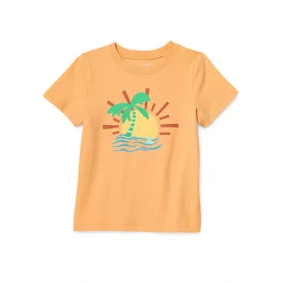 Okie Dokie Toddler & Little Boys Crew Neck Short Sleeve Regular Fit Graphic T-shirt In Orange