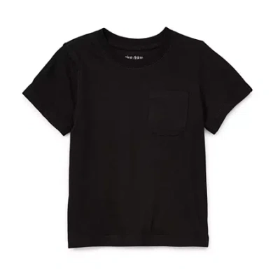 Okie Dokie Toddler & Little Boys Crew Neck Short Sleeve T-shirt In Black