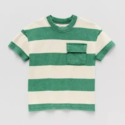 Okie Dokie Toddler & Little Boys Crew Neck Short Sleeve T-shirt In Green