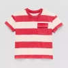 Okie Dokie Toddler & Little Boys Crew Neck Short Sleeve T-shirt In Red