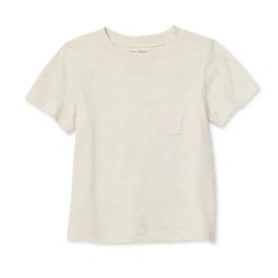 Okie Dokie Toddler & Little Boys Crew Neck Short Sleeve T-shirt In Sand