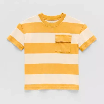 Okie Dokie Toddler & Little Boys Crew Neck Short Sleeve T-shirt In Yellow