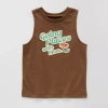 Okie Dokie Toddler & Little Boys Crew Neck Sleeveless Tank Top In Brown