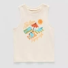 Okie Dokie Toddler & Little Boys Crew Neck Sleeveless Tank Top In White