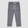Okie Dokie Toddler & Little Boys Cuffed Regular Fit Fleece Jogger Pant In Gray