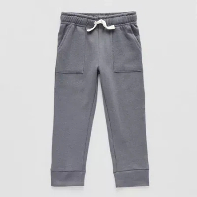 Okie Dokie Toddler & Little Boys Cuffed Regular Fit Fleece Jogger Pant In Gray