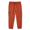 Okie Dokie Toddler & Little Boys Drawstring Waist Straight Cargo Pant In Red