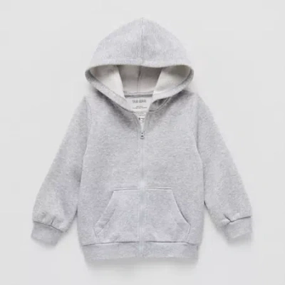 Okie Dokie Toddler & Little Boys Fleece Lightweight Jacket In Gray