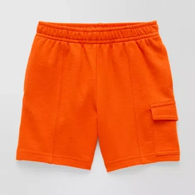 Okie Dokie Toddler & Little Boys French Terry Cargo Short In Orange