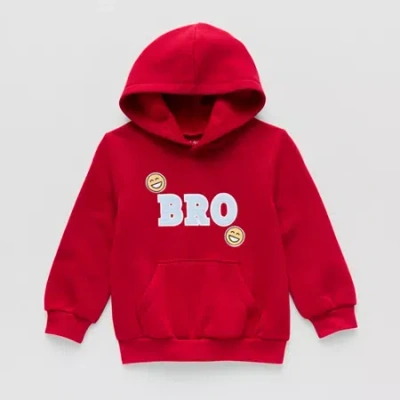 Okie Dokie Toddler & Little Boys Long Sleeve Fleece Hoodie In Red