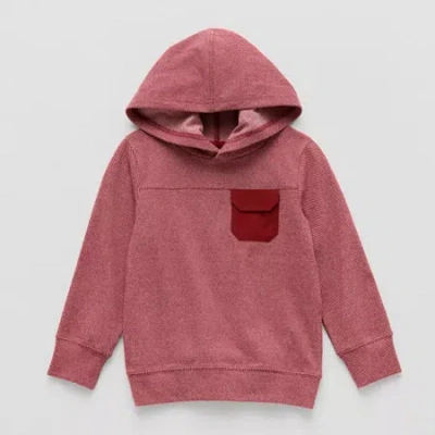 Okie Dokie Toddler & Little Boys Long Sleeve Hoodie In Red