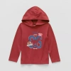 Okie Dokie Toddler & Little Boys Long Sleeve Moisture Wicking Active Hoodie In Red
