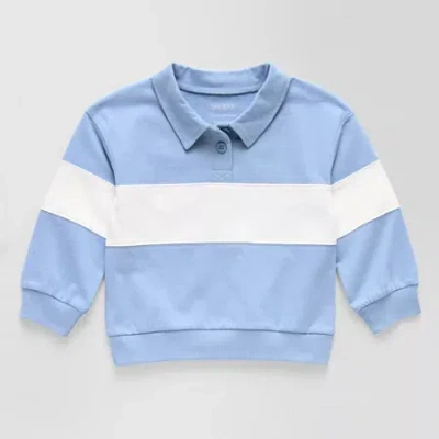 Okie Dokie Toddler & Little Boys Long Sleeve Sweatshirt In Blue