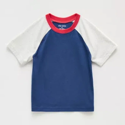 Okie Dokie Toddler & Little Boys Round Neck Short Sleeve Relaxed Fit Graphic T-shirt In Blue