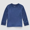 Okie Dokie Toddler & Little Boys Round Neck Waffle Long Sleeve T-shirt In Blue