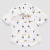 Okie Dokie Toddler & Little Boys Short Sleeve Regular Fit Button-down Shirt In White