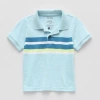 Okie Dokie Toddler & Little Boys Short Sleeve Regular Fit Polo Shirt In Blue
