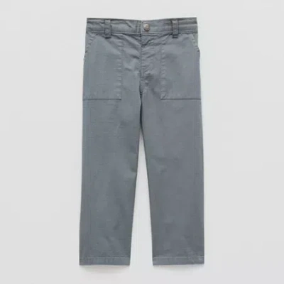Okie Dokie Toddler & Little Boys Straight Relaxed Fit Pull-on Pant In Gray