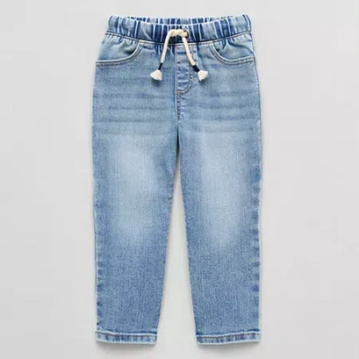 Okie Dokie Babies' Toddler & Little Boys Stretch Fabric Straight Leg Jean In Blue